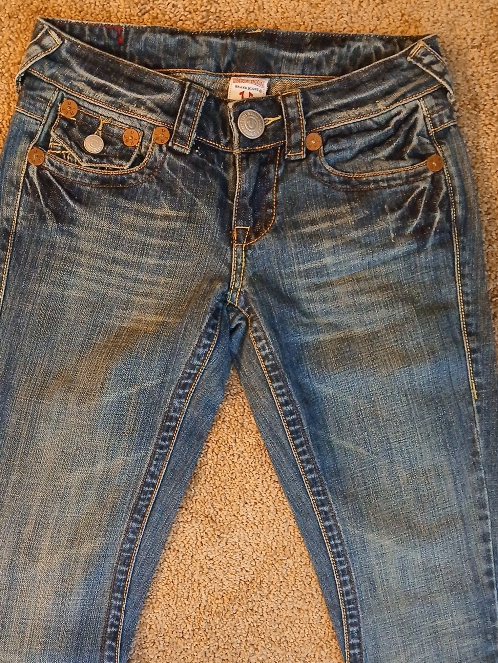 True Religion Ladie's Joey Big T "Dusty Road" Flare Leg Jeans Size:6 - Picture 4 of 16